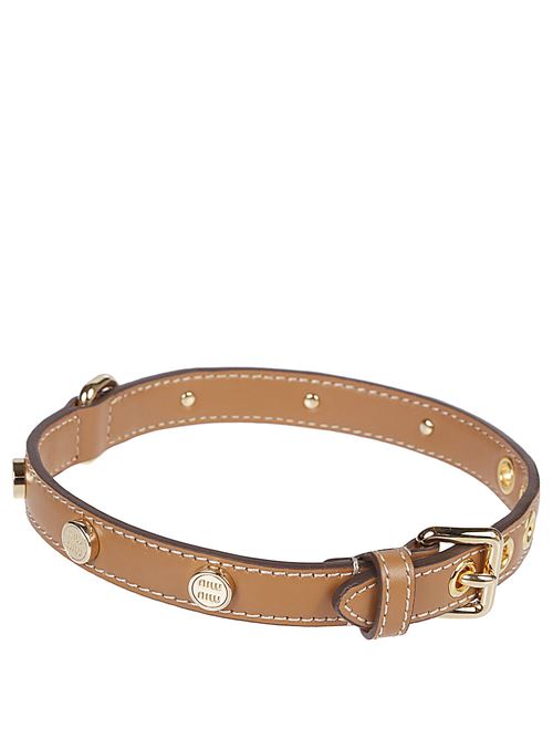 Leather pet collar MIU MIU | 5YC0332E6YF098L